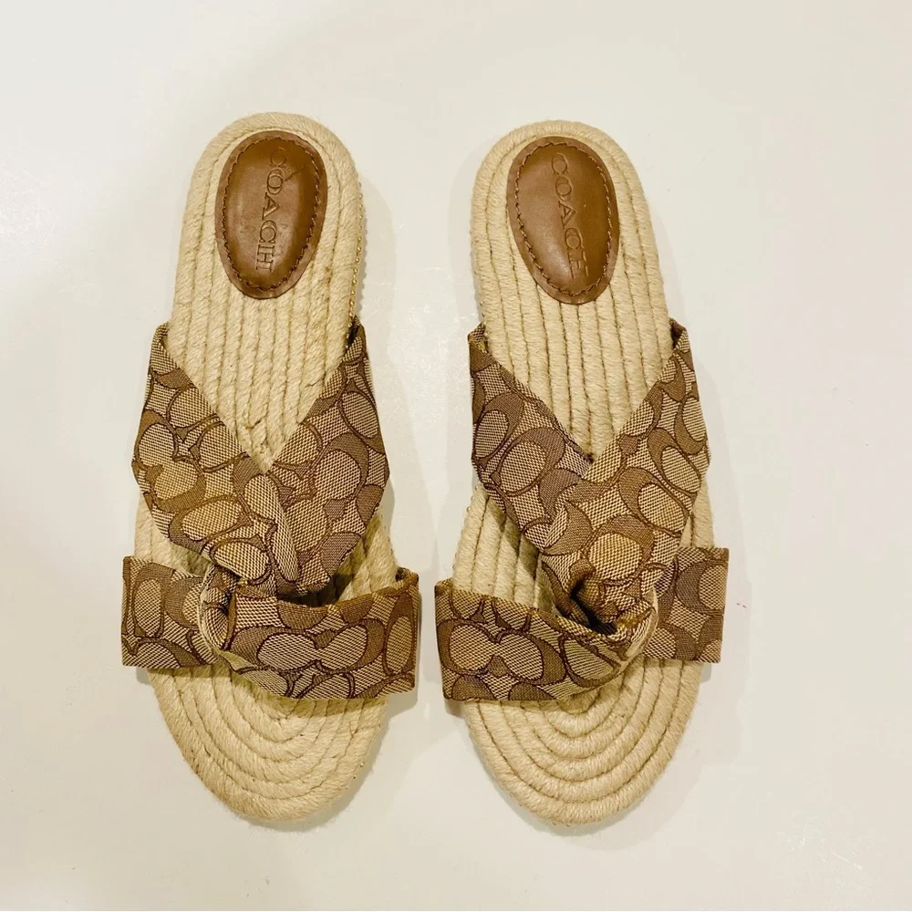 Coach Charli Espadrille Slides Size 11 - Picture 3 of 13